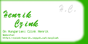 henrik czink business card